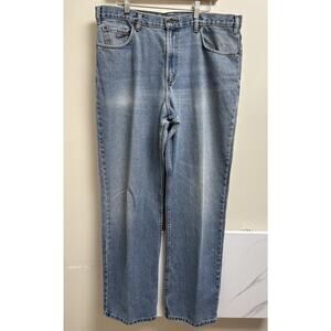 Eddie Bauer Men’s Jeans 36x36 Loose Fit Straight Leg Light Wash Denim